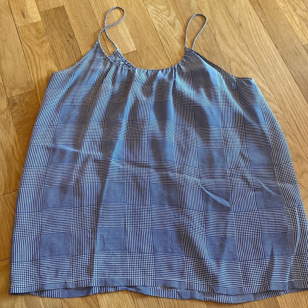 Plaid Navy and white Tucker Camisole size P